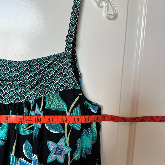 Beach House Tankini Swim Top Size 12 Adj Drawstring Hem Lined Bust Support - Picture 6 of 14